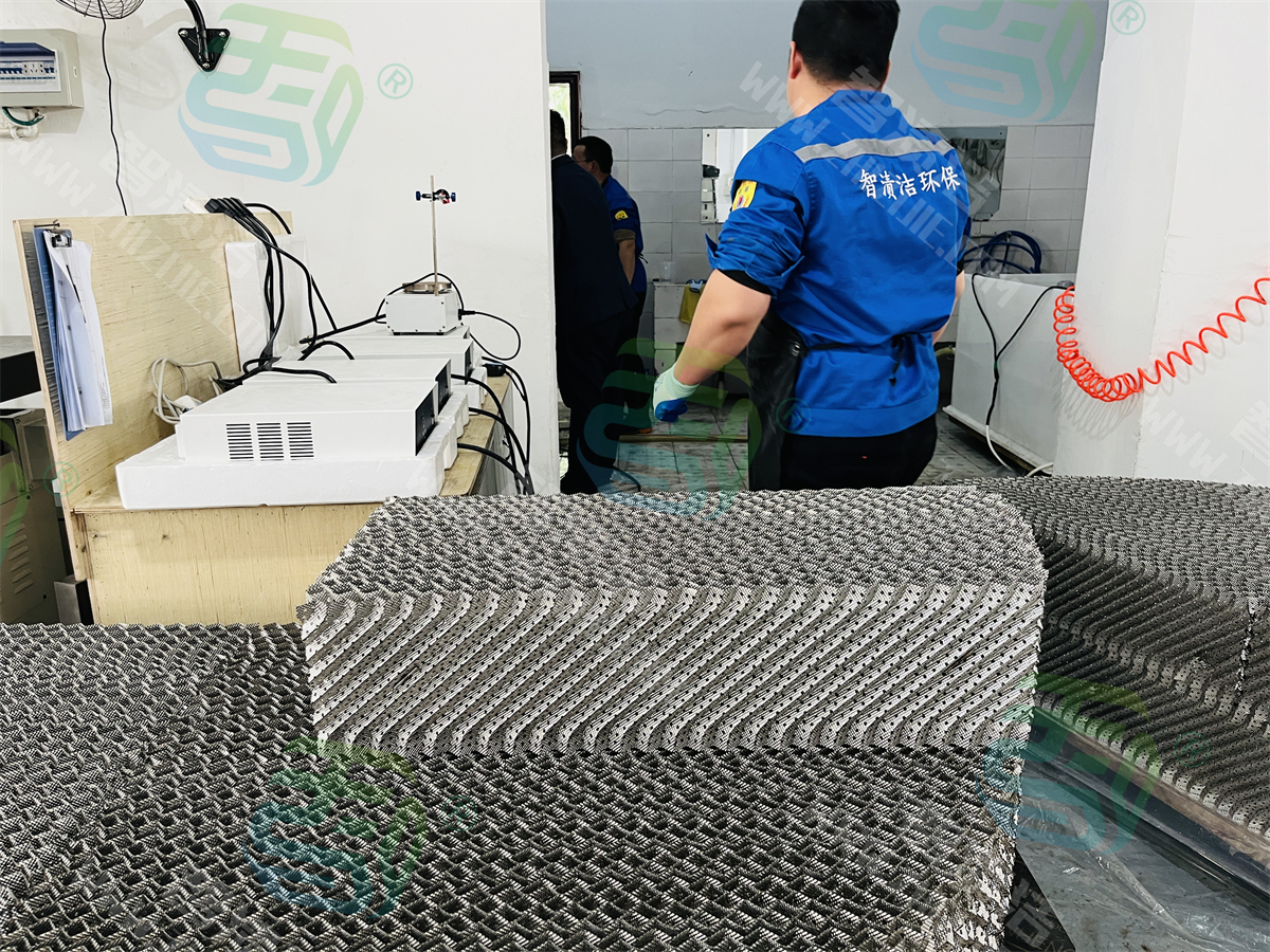 智渍洁在重庆长寿某工厂填充物料清洗获得夸赞